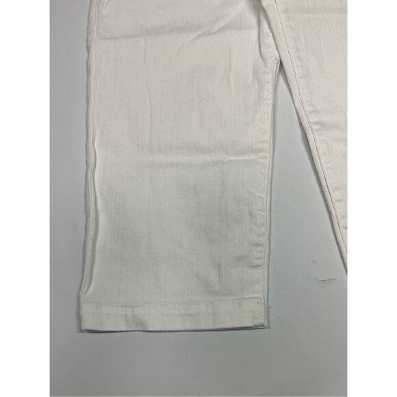 Additions By Chico's Women's 5 Pocket Denim Wide Leg Crop Jeans White Chico's Si - Picture 3 of 6